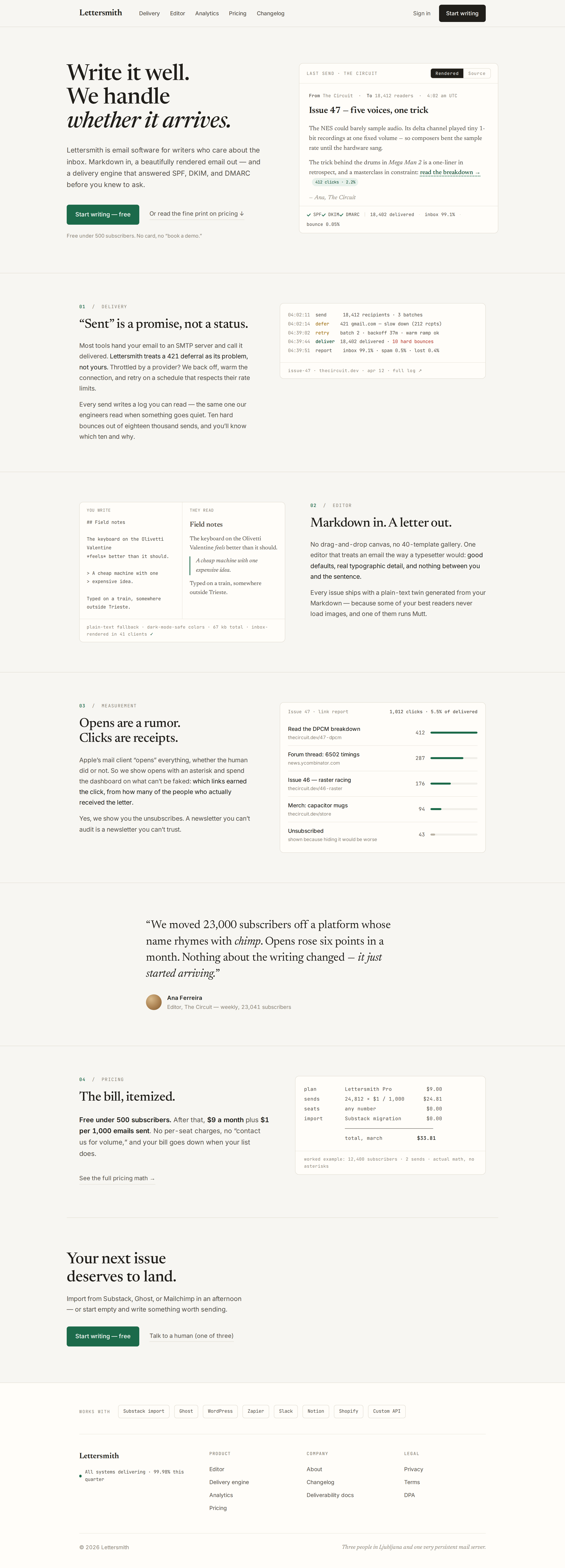 Redesign the Slop v4 — Lettersmith desktop