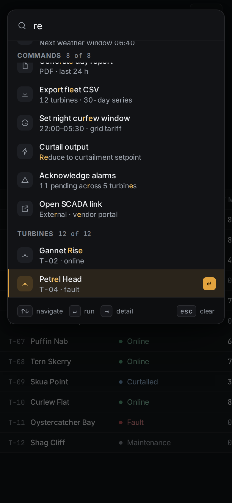 Command Palette v4 — Two-Pane Detail ⌘K mobile