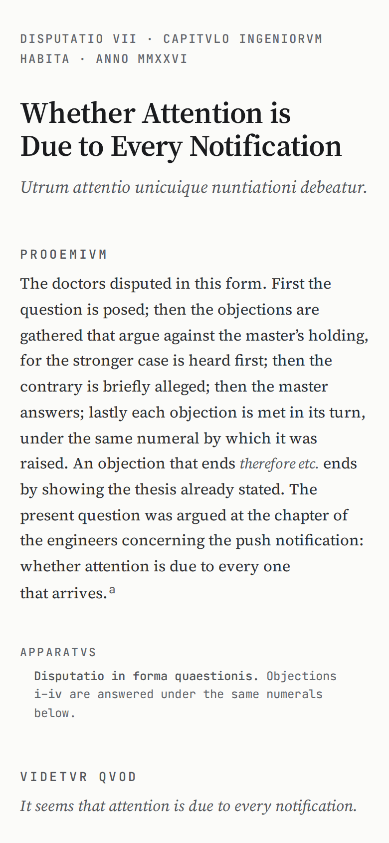 Type Scale v7 — Disputatio de Attentione mobile